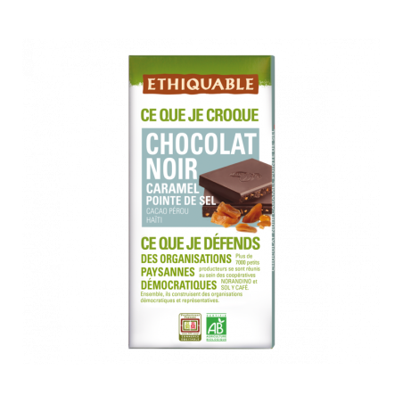 Chocolat noir caramel sel (Ethiquable) 100g