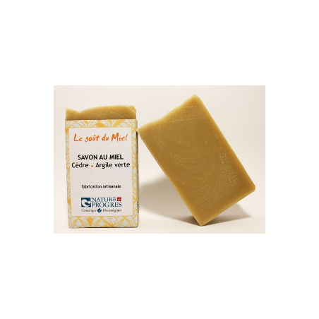 Savon miel cèdre argile verte (GMiel) 100g