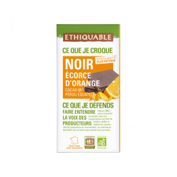 Chocolat noir 65% orange (Ethiquable) 100g