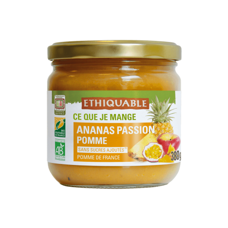 Purée ananas pomme passion (Ethiquable) 380g
