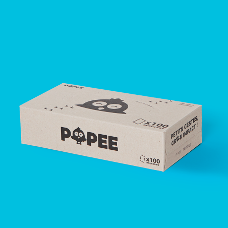 Mouchoir papier 3 plis (Popee) Boite 100