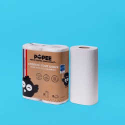 Essuie-touts 2 plis (Popee) 2 bobines