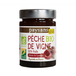 Confiture pêche vigne (Ethiquable) 320g