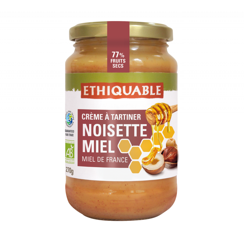 Crème tartiner noisette miel (Ethiquable) 270g
